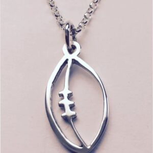 Silver Rugby Ball Pendant