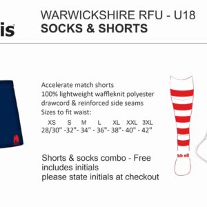 Warwickshire RFU u18 Socks & Shorts Bundle